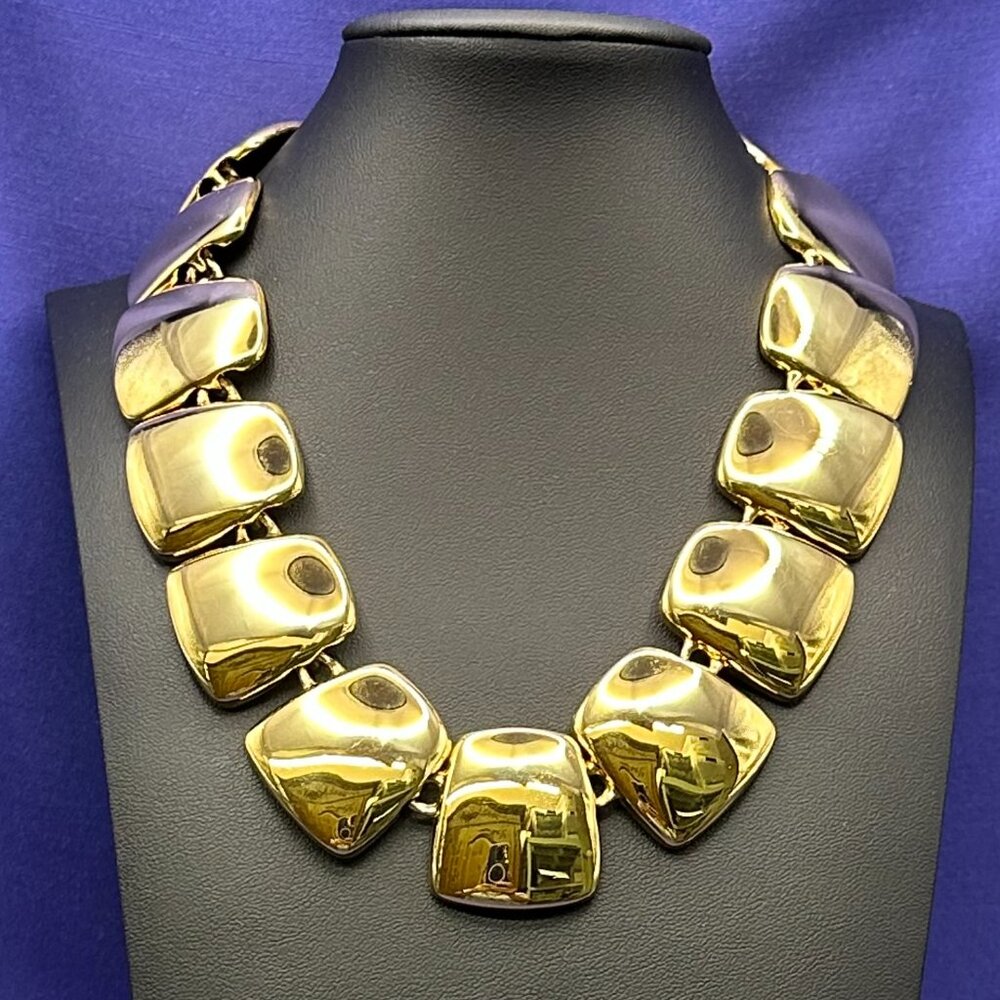 Anne Klein Gold-Tone Chunky Choker Necklace - Picture 5 of 8
